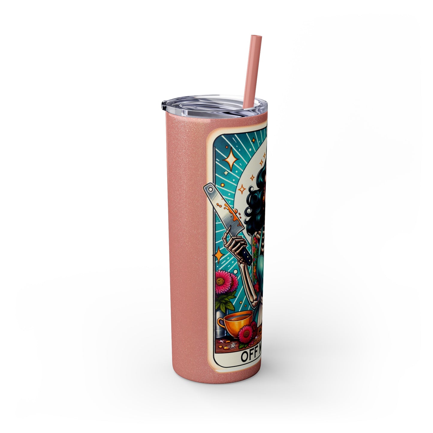 Off My Meds Tarot Tumbler with Straw, 20oz