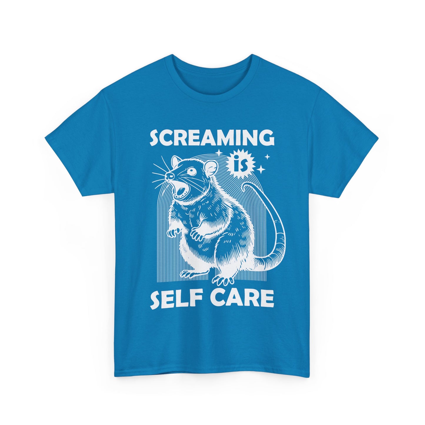 Screaming Is Self Care Funny Possum T-Shirt