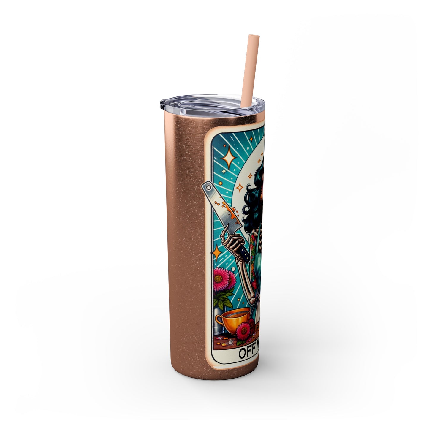 Off My Meds Tarot Tumbler with Straw, 20oz