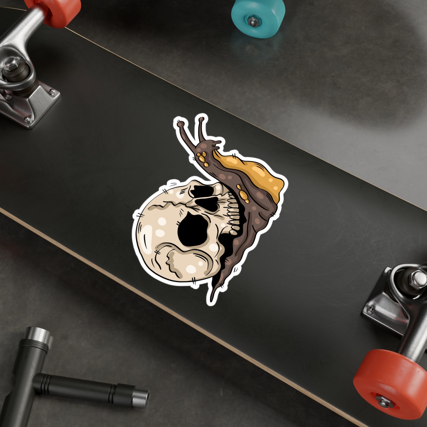 Skull Snail Shell Sticker