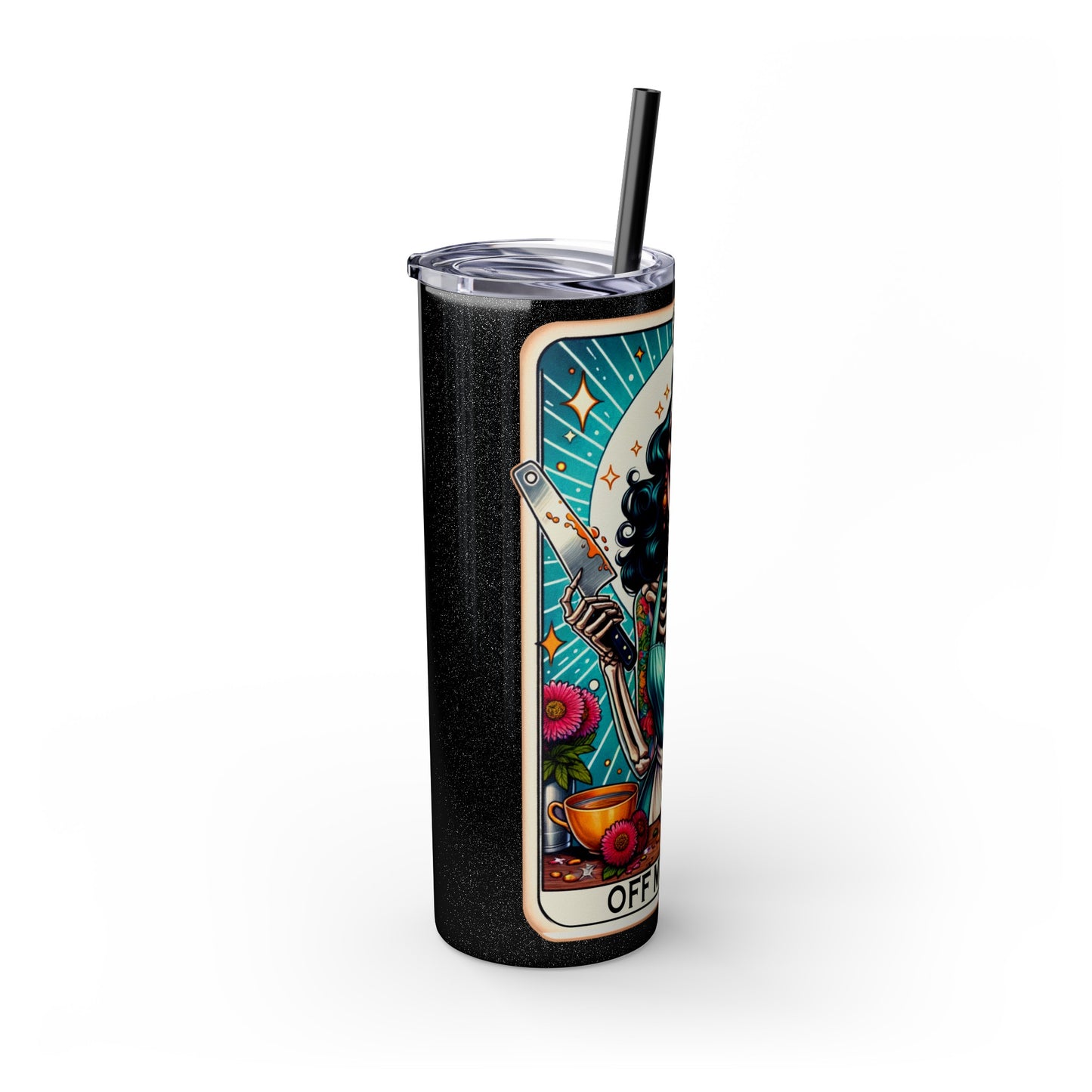 Off My Meds Tarot Tumbler with Straw, 20oz