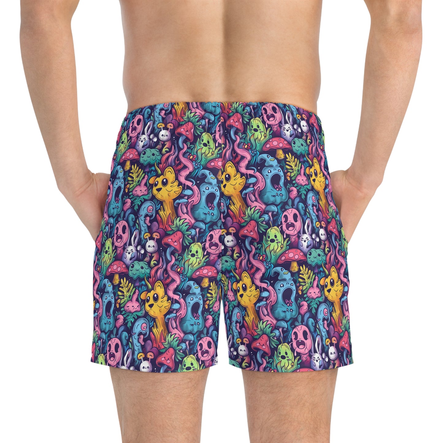 Trippy Kawaii Animal Swim Trunks