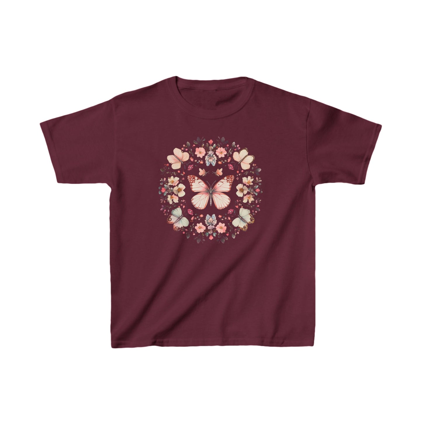 Boho Monarch Butterfly Kids Heavy Cotton™ Tee