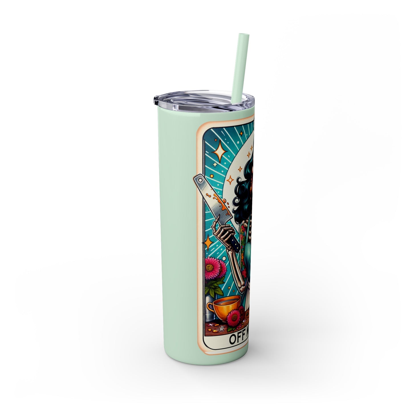 Off My Meds Tarot Tumbler with Straw, 20oz