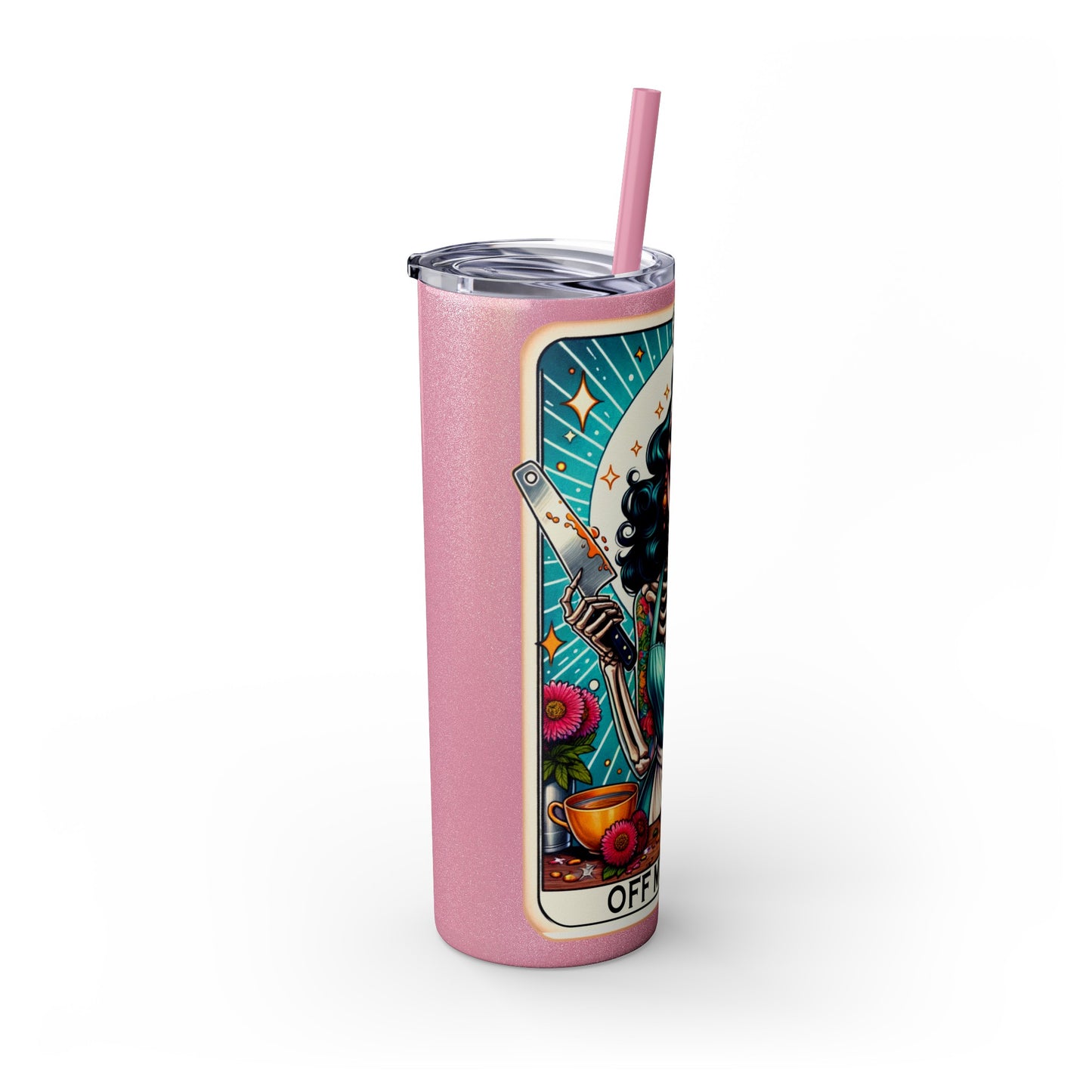 Off My Meds Tarot Tumbler with Straw, 20oz