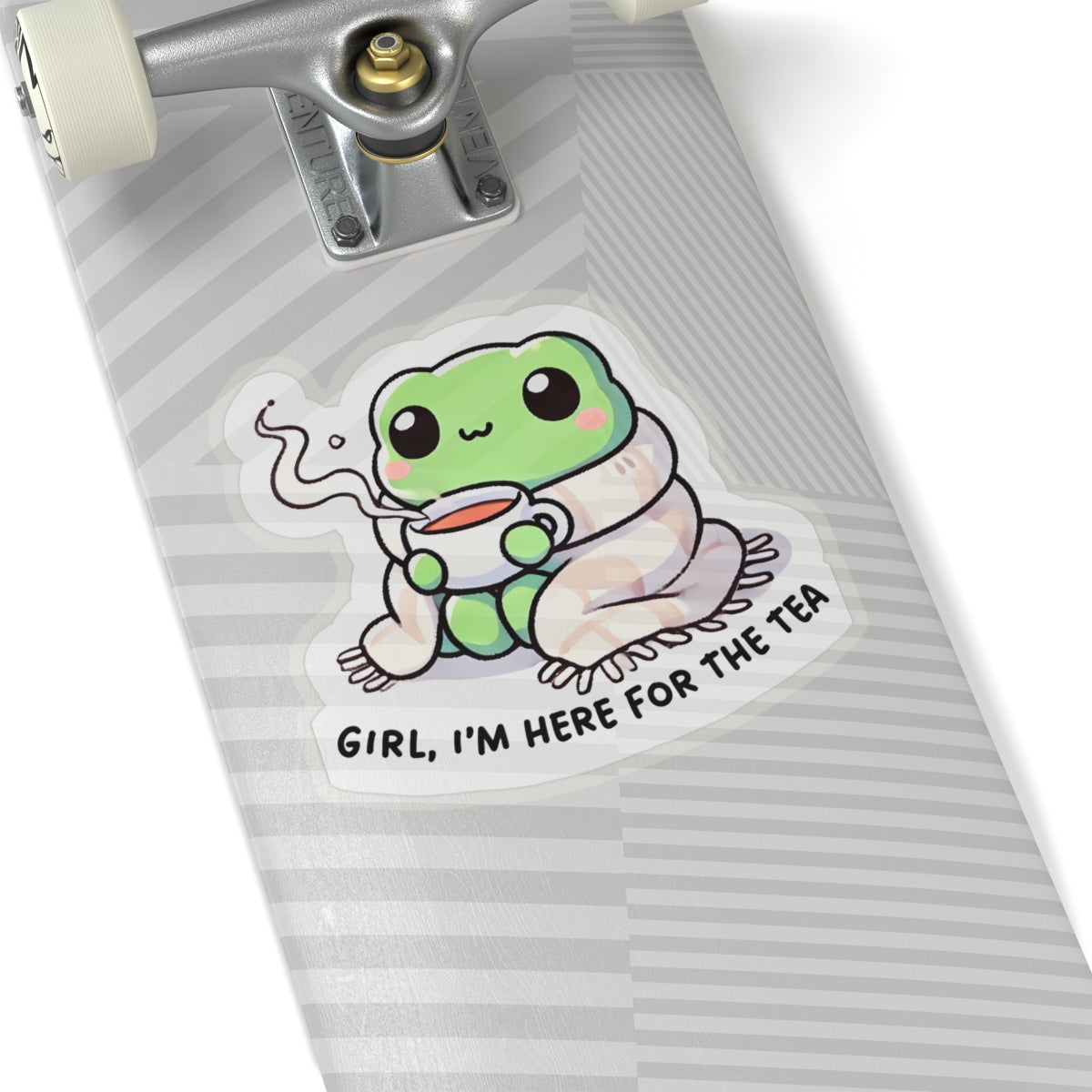 Here for the Tea Cozy Frog Sticker