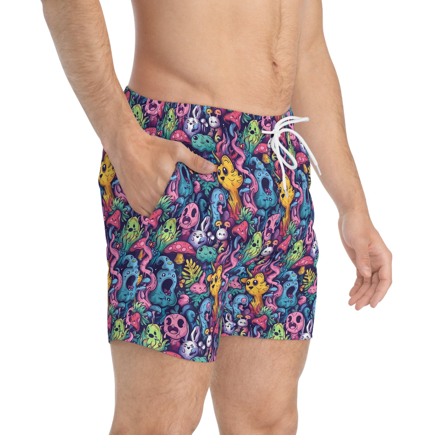 Trippy Kawaii Animal Swim Trunks