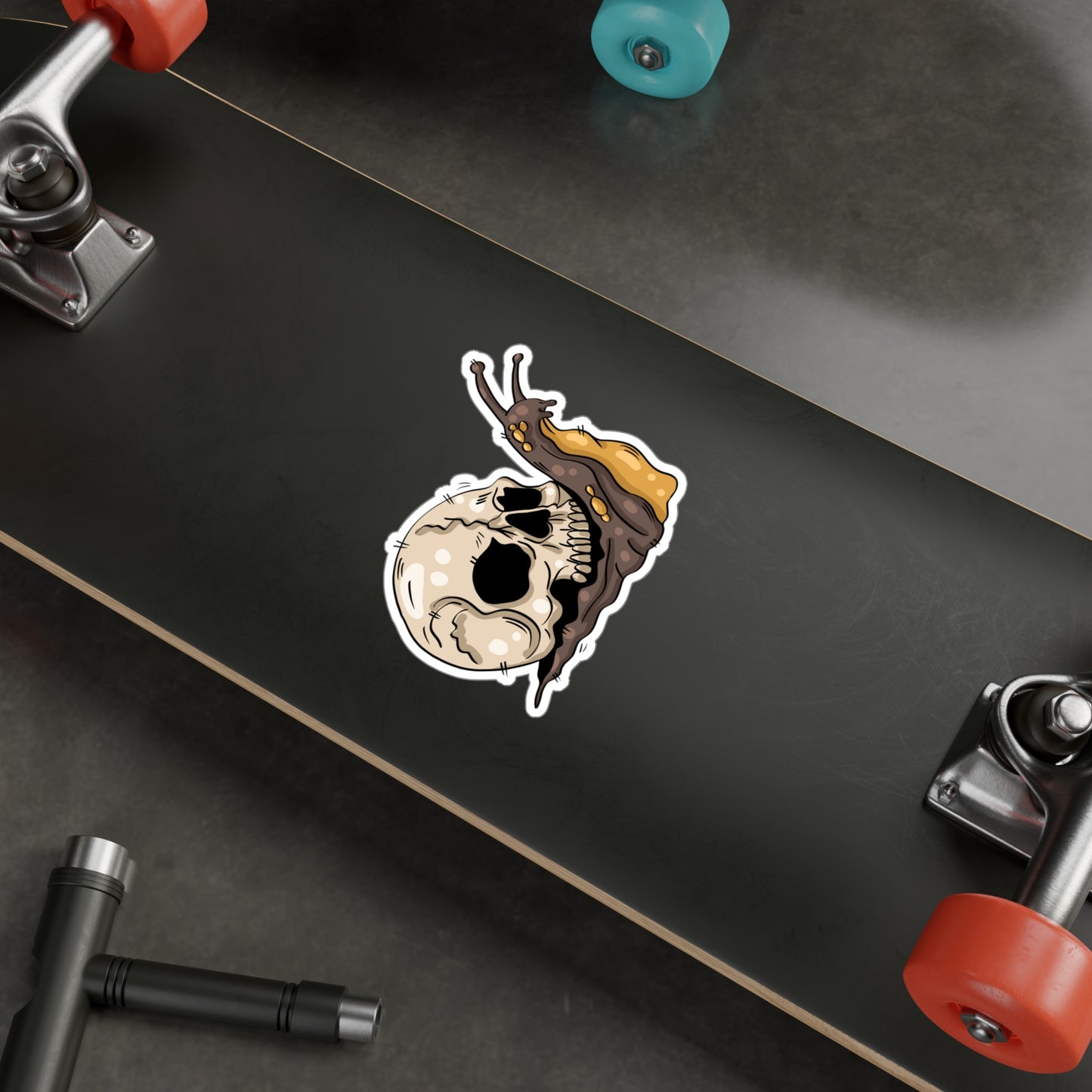 Skull Snail Shell Sticker