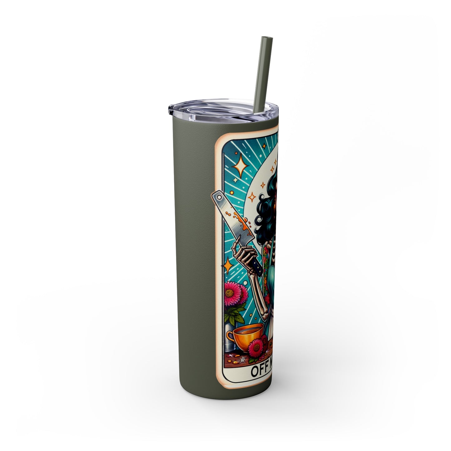 Off My Meds Tarot Tumbler with Straw, 20oz