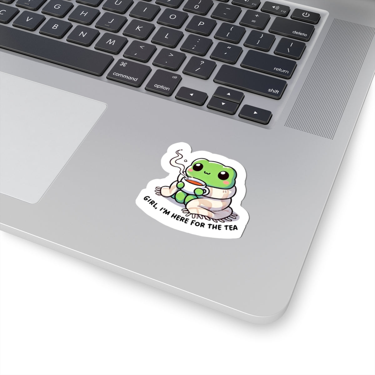 Here for the Tea Cozy Frog Sticker