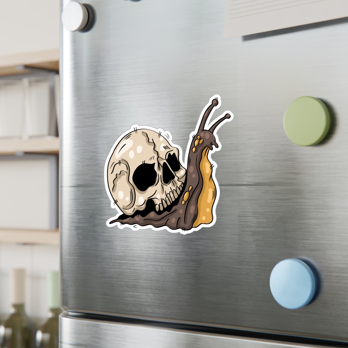 Skull Snail Shell Sticker