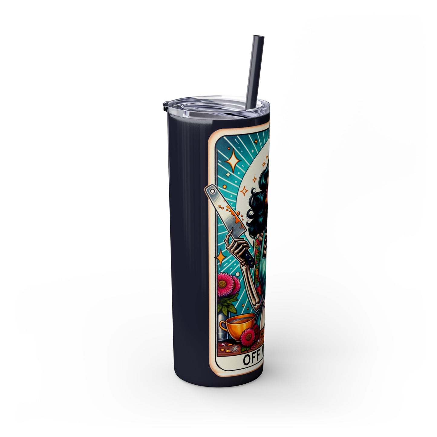 Off My Meds Tarot Tumbler with Straw, 20oz