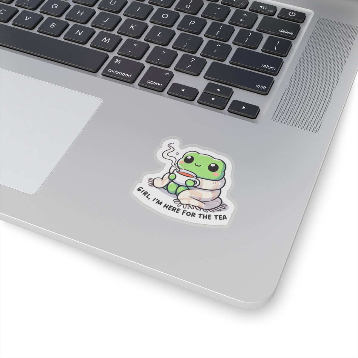 Here for the Tea Cozy Frog Sticker