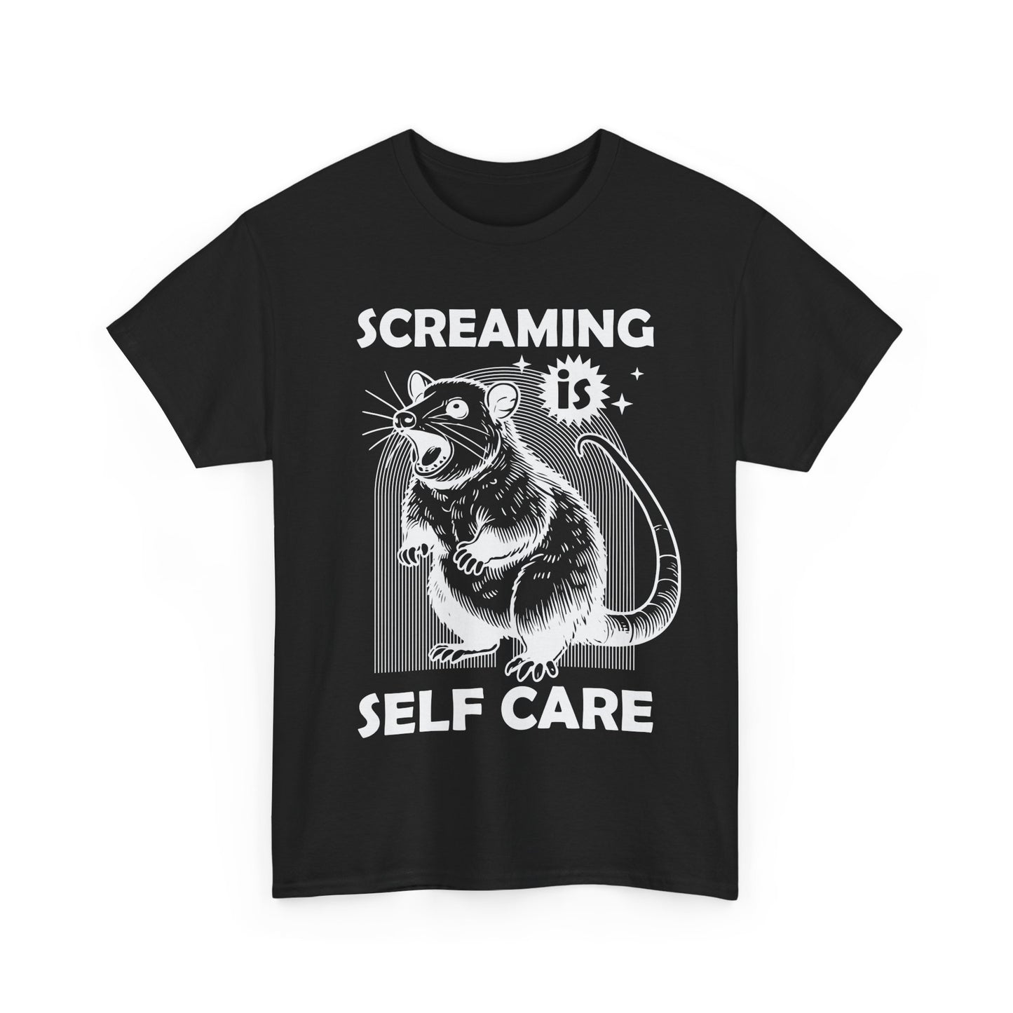 Screaming Is Self Care Funny Possum T-Shirt