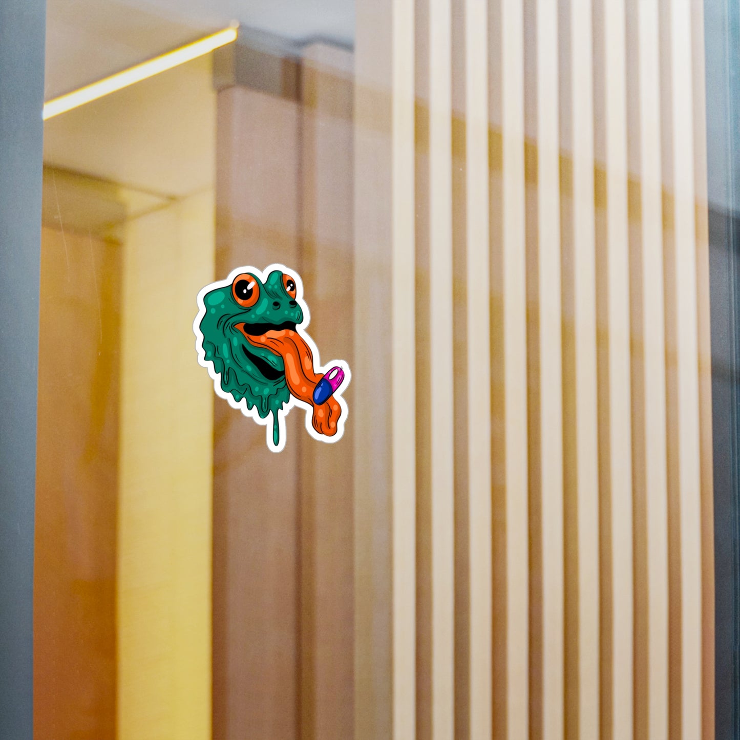 Trippy Frog Pill Sticker