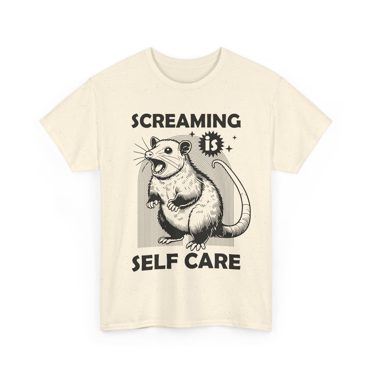 Screaming Is Self Care Funny Possum T-Shirt