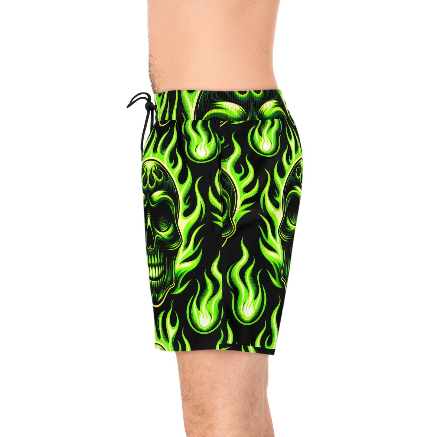 Inferno Skull Mid-Length Swim Trunks