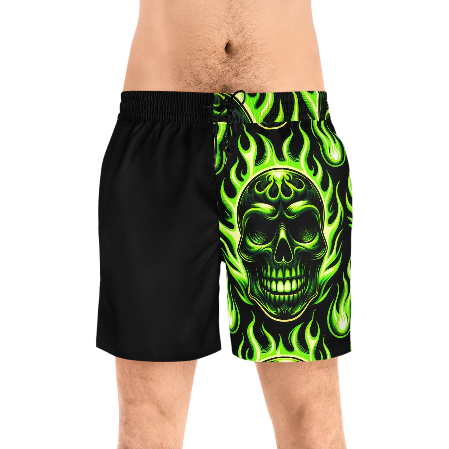 Inferno Skull Mid-Length Swim Trunks