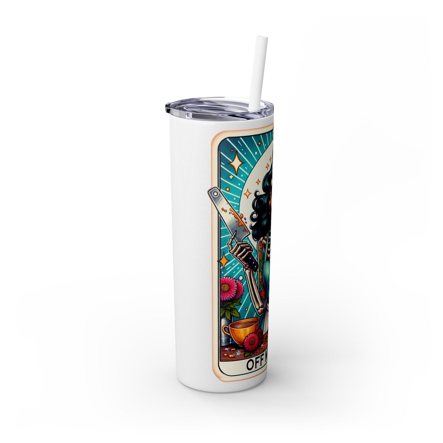 Off My Meds Tarot Tumbler with Straw, 20oz