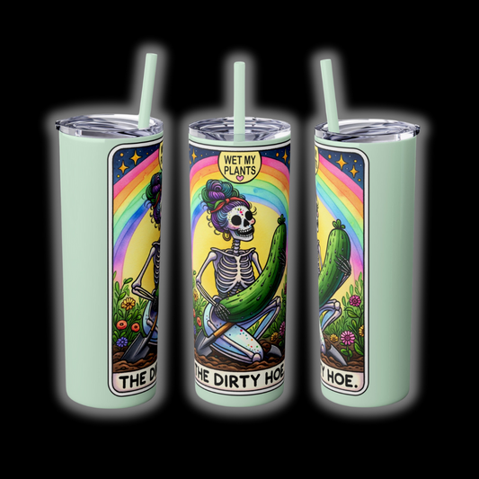 The Dirty Hoe Tarot Tumbler with Straw, 20oz